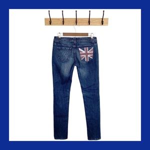 DELIA’S Britt Union Jack Pocket Skinny Jeans 9/10R